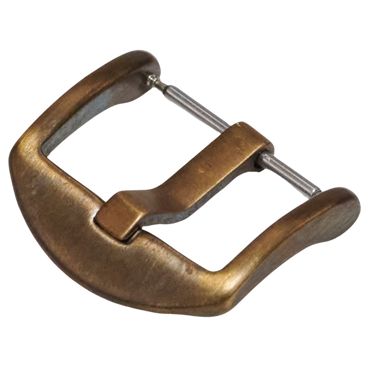 Bronze Watch Buckle Aged Patina Solid Curved Spring Bars Clasp 18mm - 24mm Strap